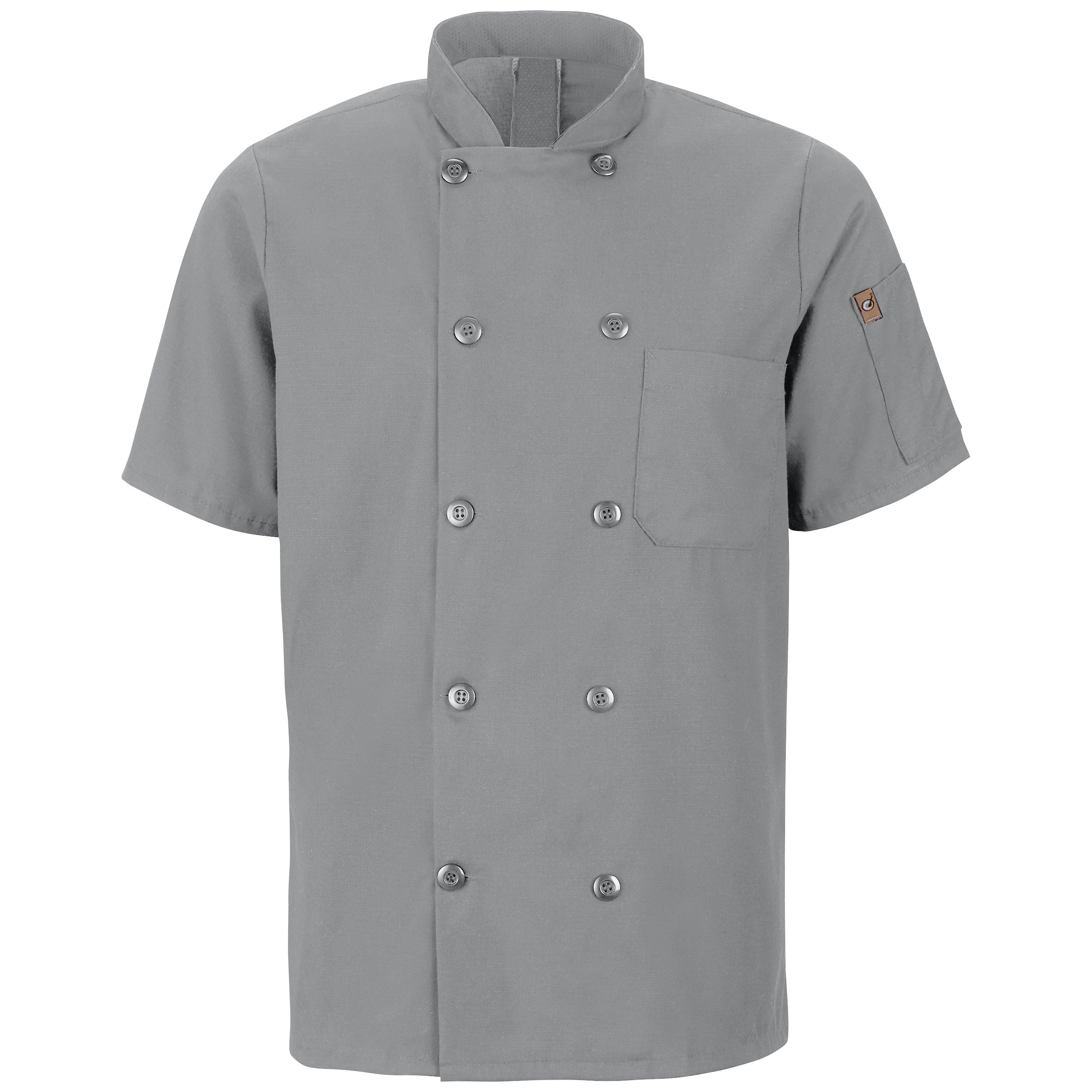 Red Kap Men's Short Sleeve Chef Coat with OilBlok + MIMIX