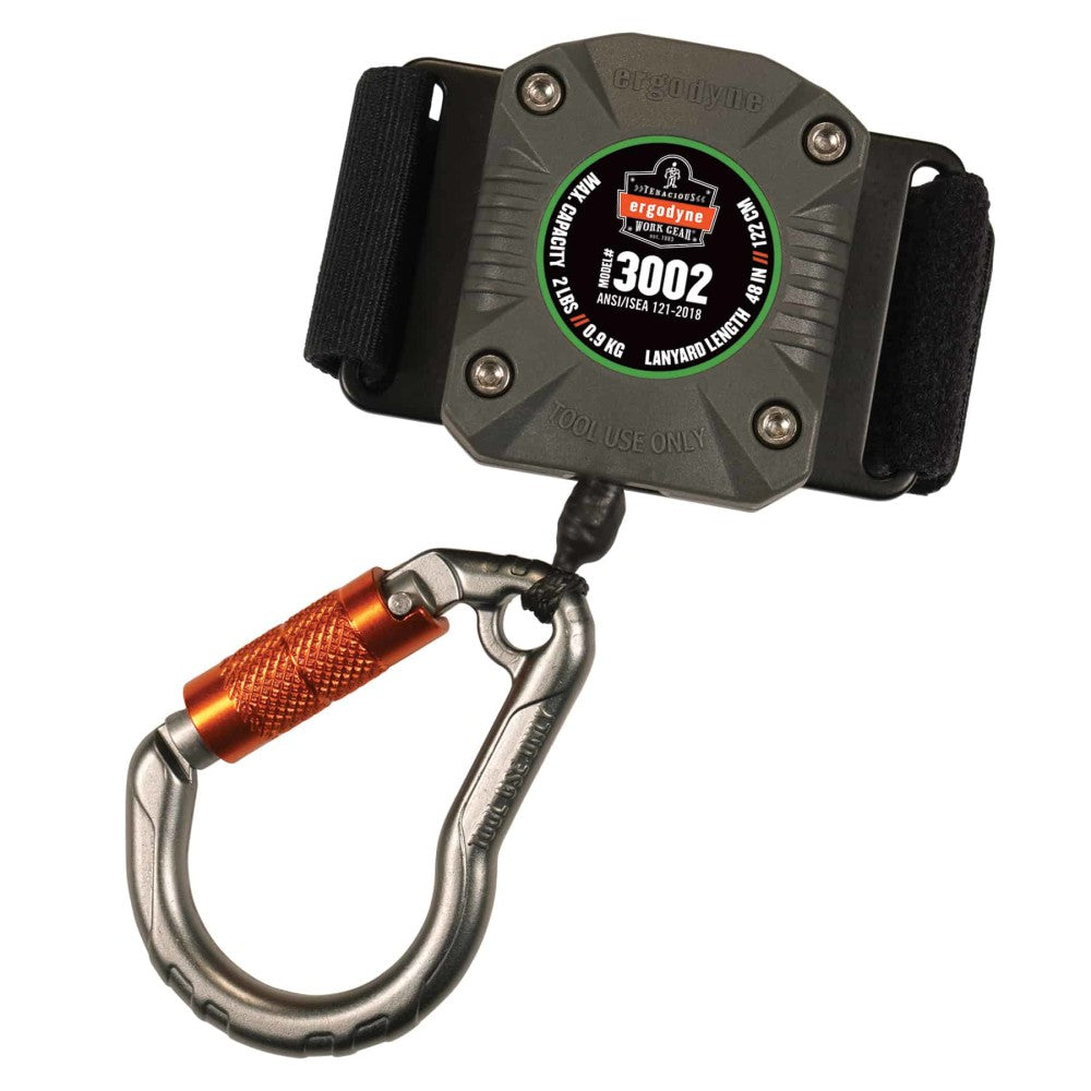 Squids 3002 Retractable Tool Lanyard - Locking Carabiner + Belt Loop - 2lbs