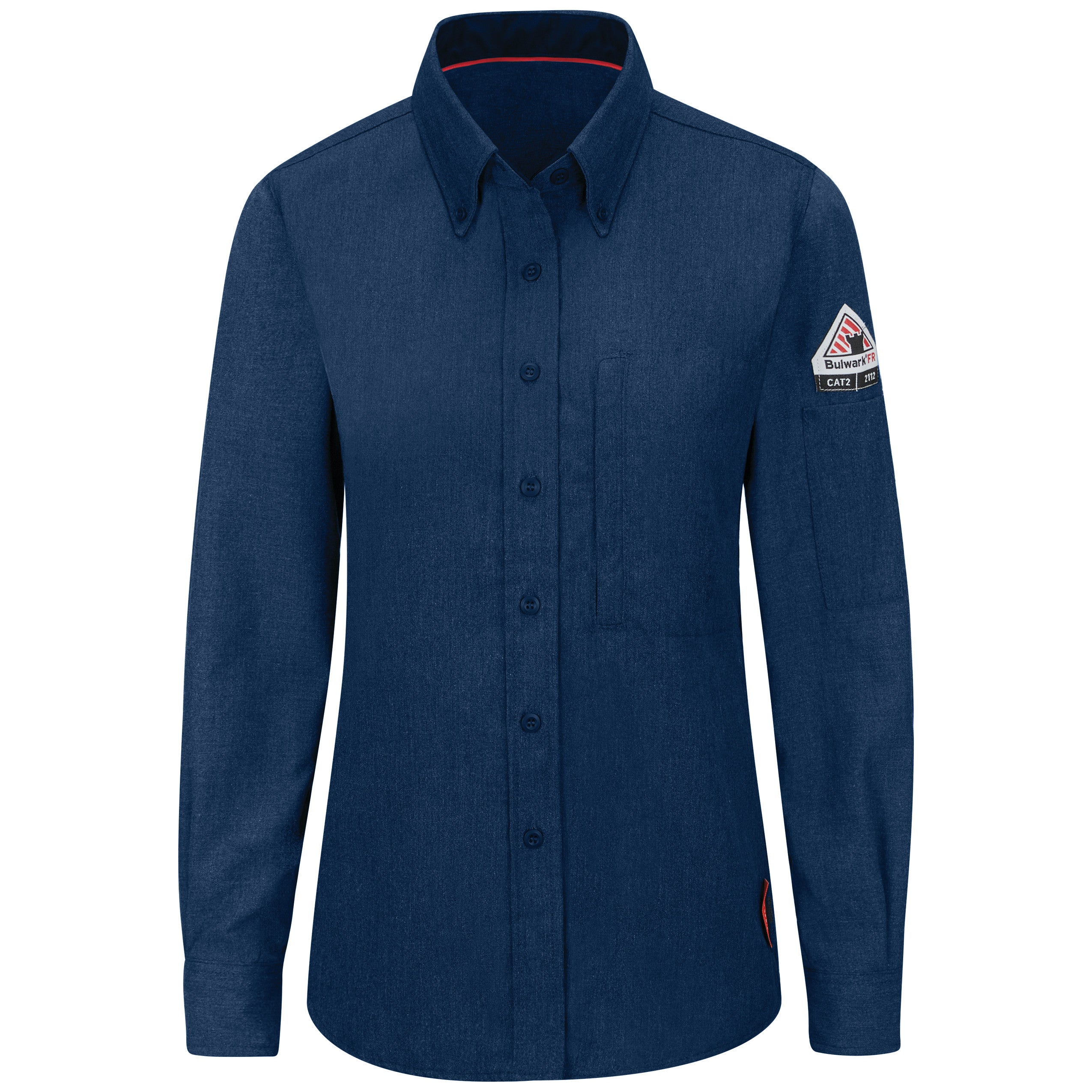 Shirt-LS Banded Collar QS51 - Navy