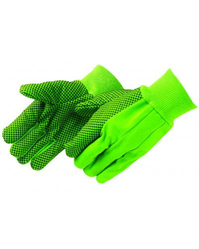 Double palm canvas with black PVC dots - Men's - Dozen