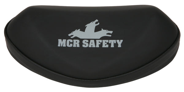 MCR Safety Eyewear Black Soft Shell Case Gray Logo