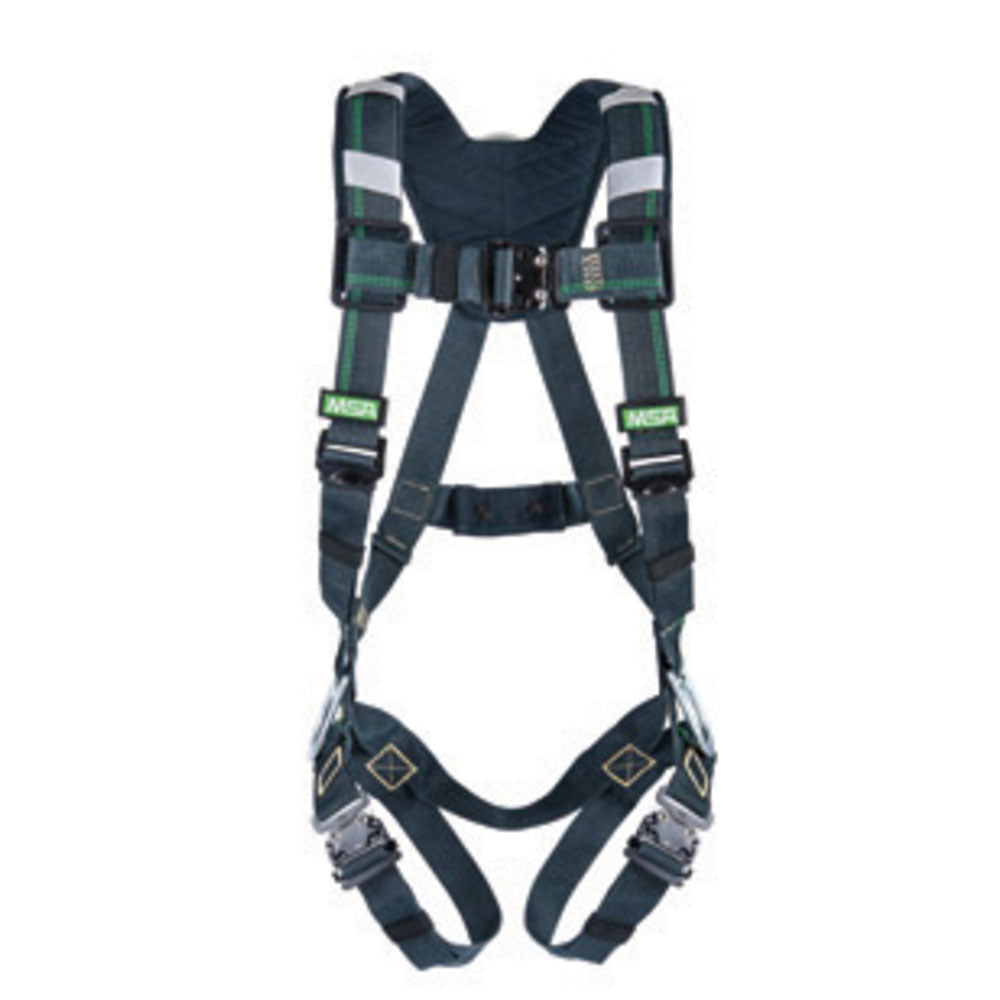 MSA X-Small EVOTECH Arc Flash Full-Body Harness With Back Web Loop, Qwik-Fit Leg Straps And Shoulder Padding