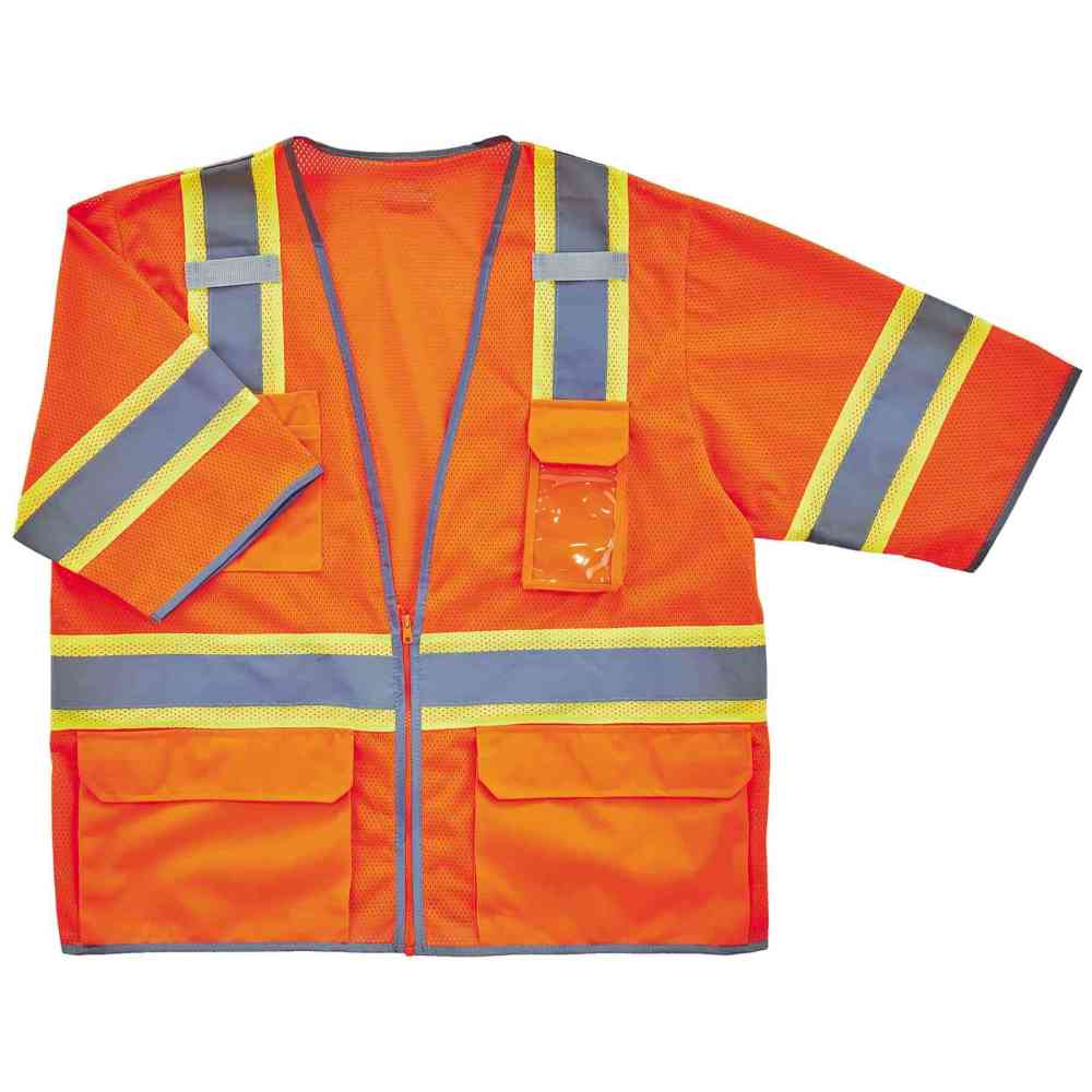 GloWear 8346Z Two-Tone Hi-Vis Surveyor Vest - Type R Class 3 Zipper