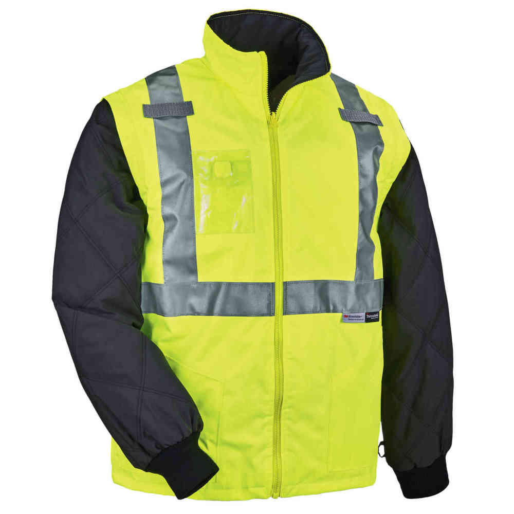 GloWear 8287 Thermal High Visibility Jacket - Type R Class 2 Removable Sleeves