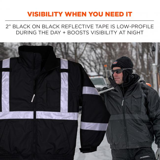 GloWear 8377EV Thermal Enhanced Visibility Jacket - Non-Certified - Quilted Bomber