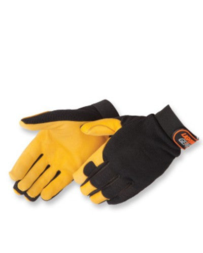Lightning Gear GoldenKnight  premium grain deerskin mechanic Gloves - Pair