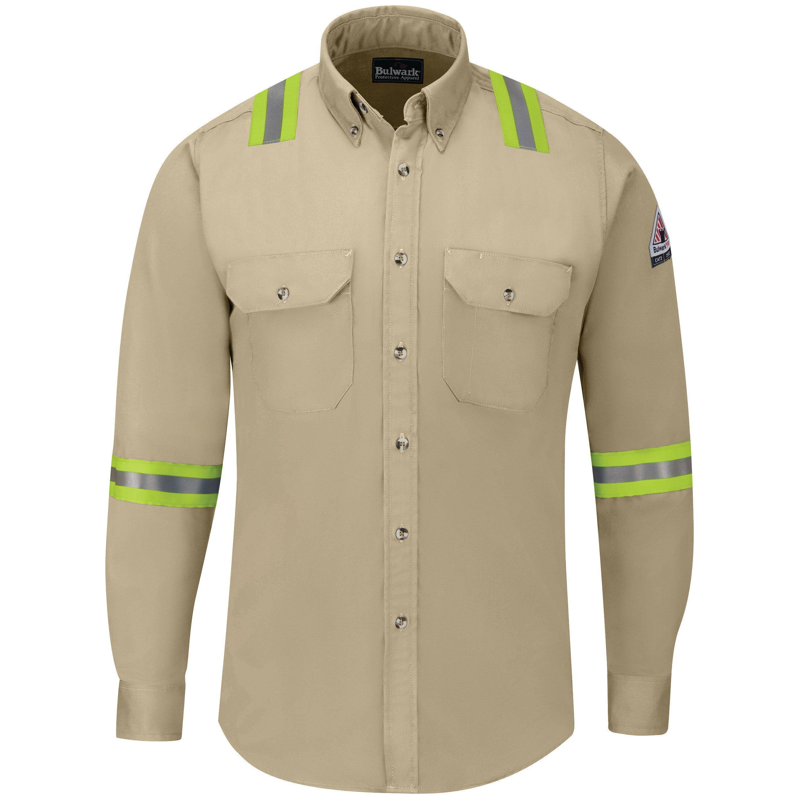 Shirt-LS Convertible Collar SLEV - Khaki