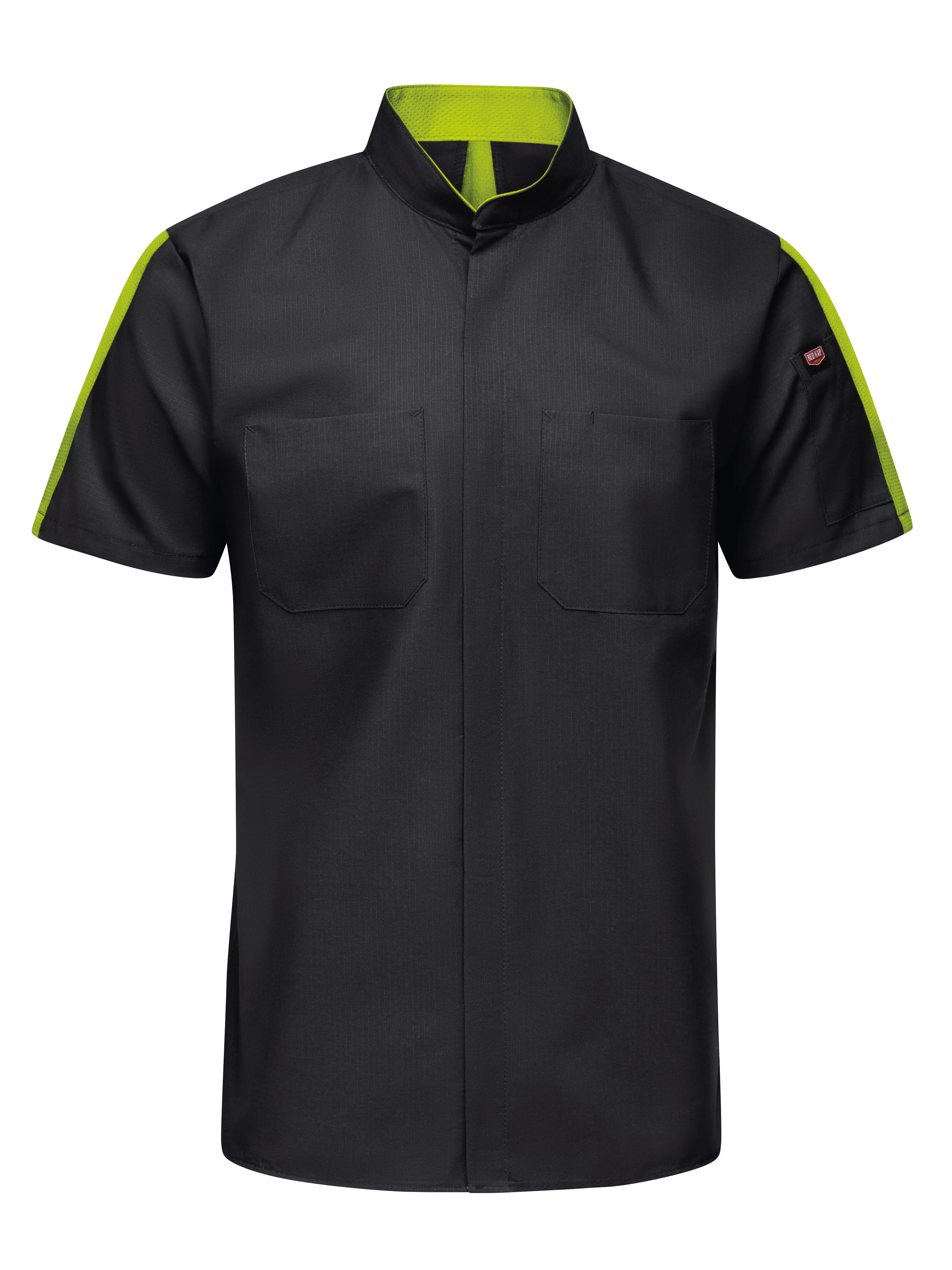 Red Kap Men's Short Sleeve Two Tone Pro+ Work Shirt with OilBlok and Mimix