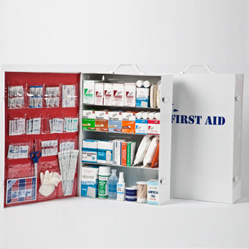 Four-Shelf 150 Person Durable Metal Industrial First Aid Cabinet