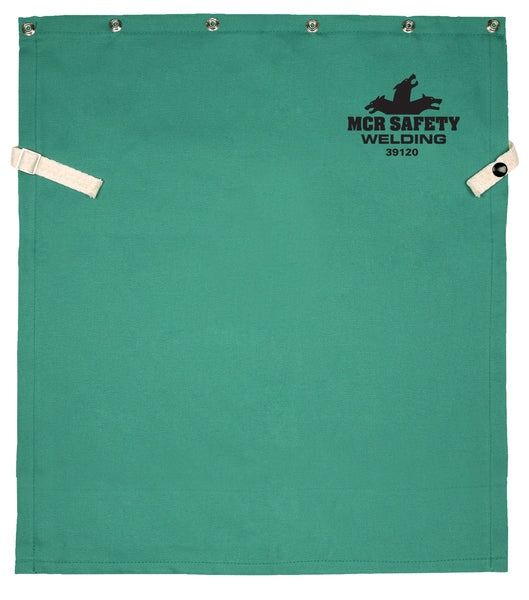 MCR Safety F/R Green Cotton Welding Bib 20" LONG