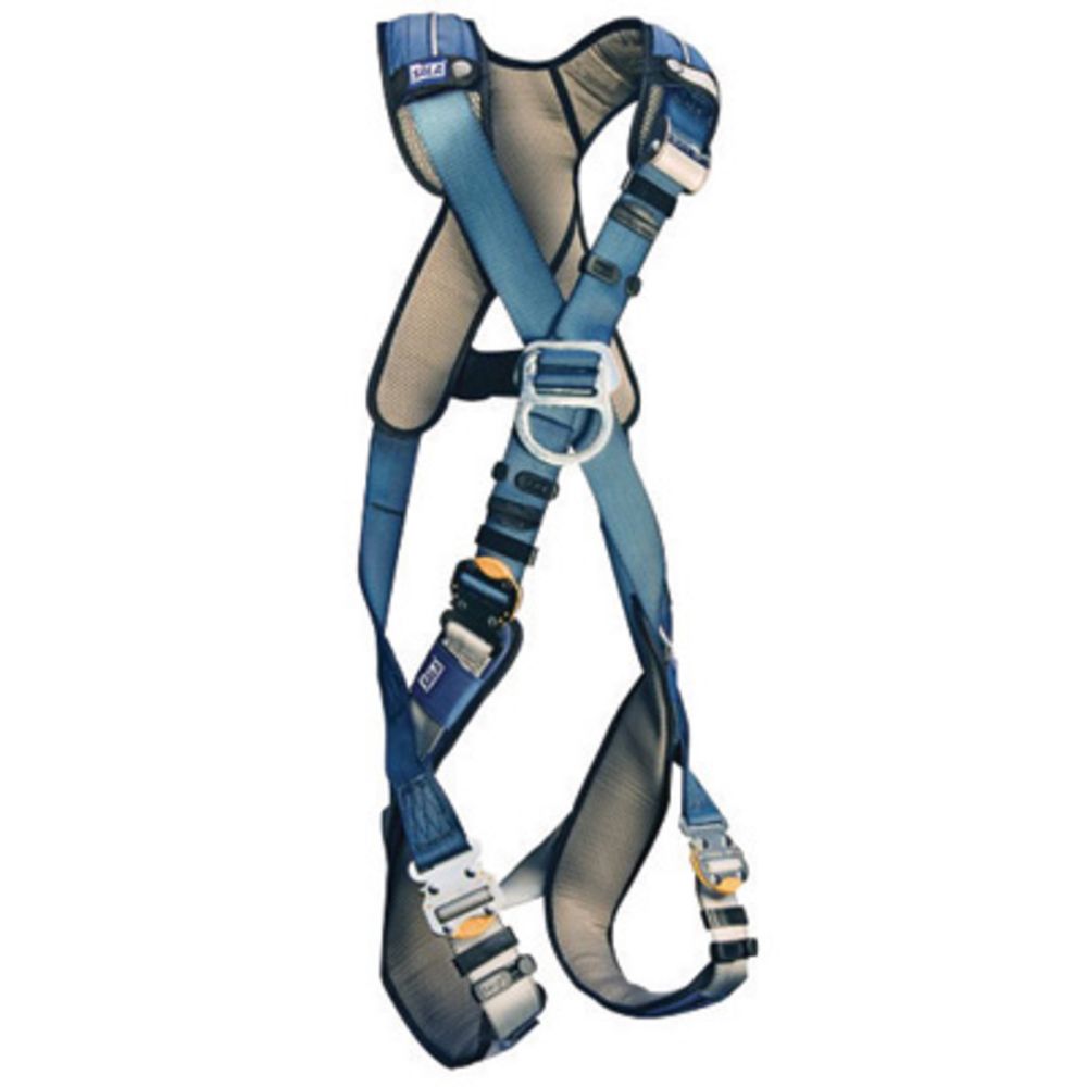 3M DBI-SALA ExoFit XP Cross Over/Full Body Style Harness With Back And Front D-Ring, Quick Connect Leg Strap Buckle, Loops For Body Belt And Removable Comfort Padding