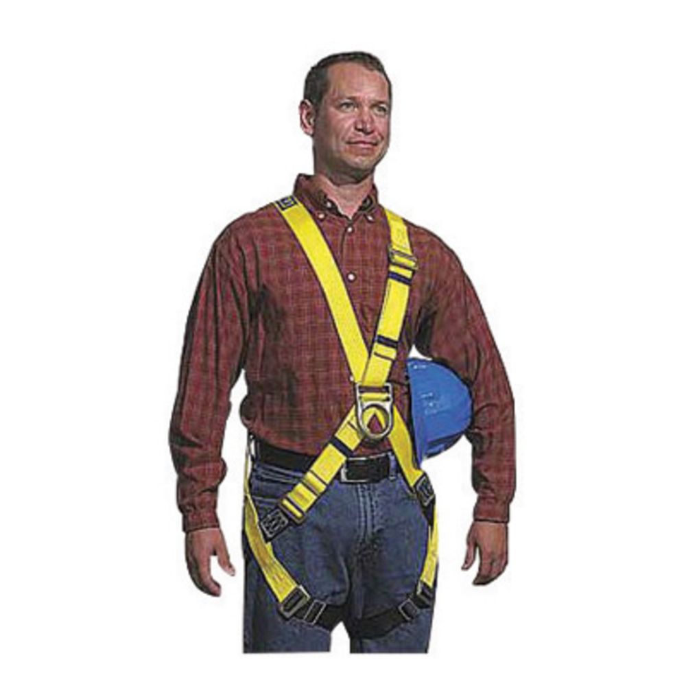 3M DBI-SALA Large Construction/Cross Over/Full Body Style Harness With Pass Thru Leg Strap Buckle, Foam Hip Pad And Belt