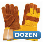 Dozen - Premium Heavy Shoulder Leather Gloves with Patch Palm