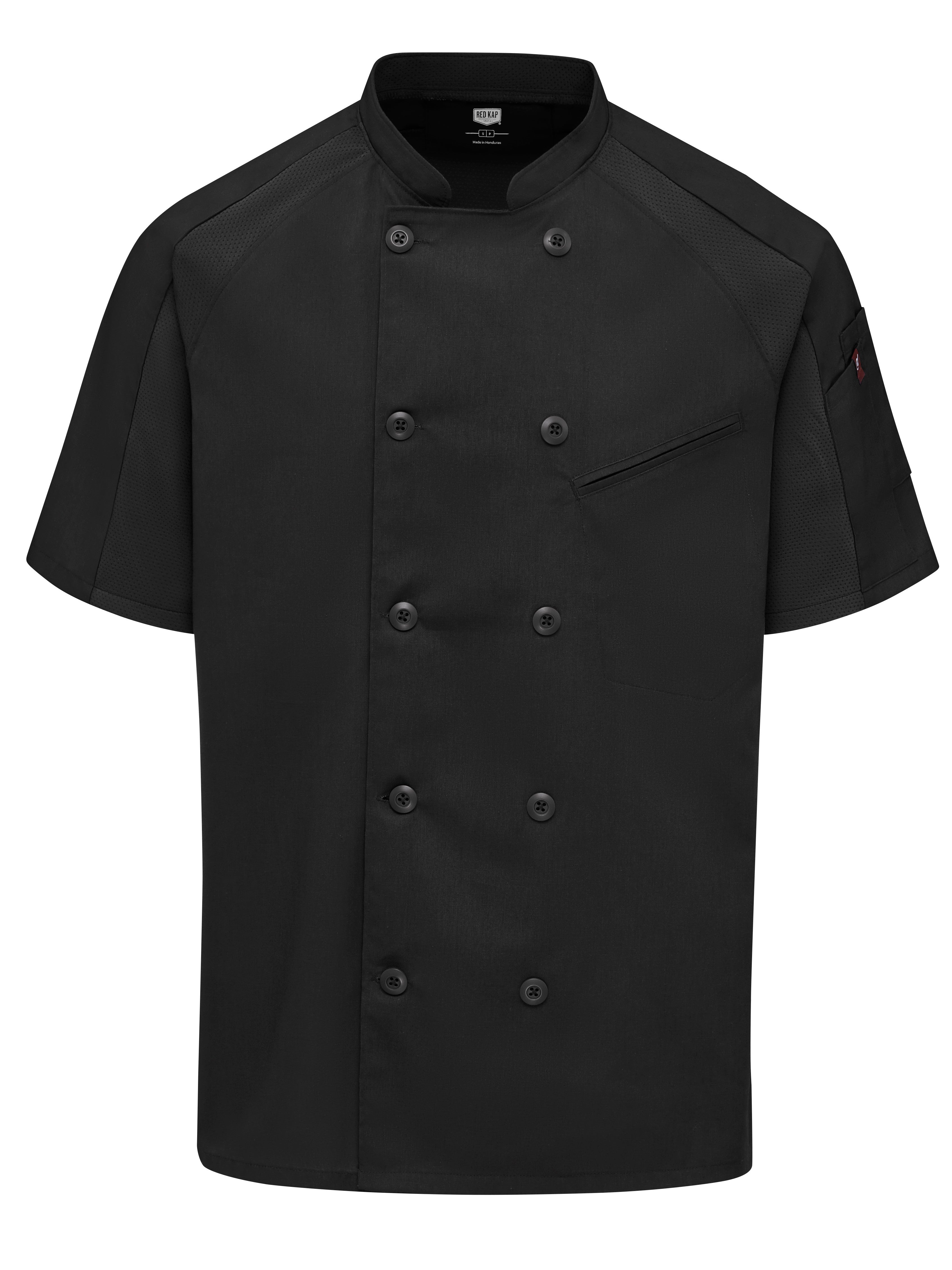 Red Kap Men's Airflow Raglan Chef Coat with OilBlok