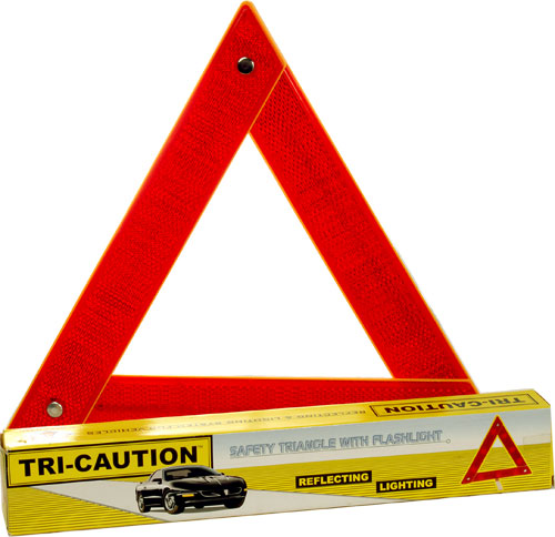 [Discontinued] Safety Triangle with Flashing Lights (Folding)