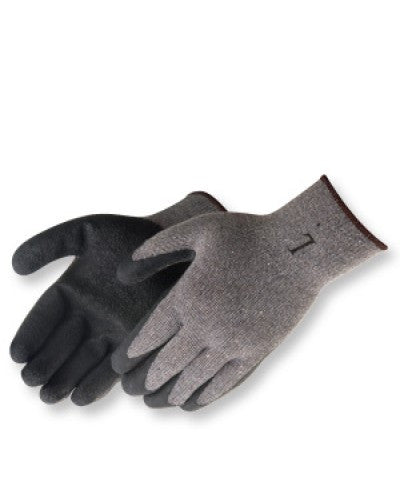 A-Grip Textured Black Latex Coated (Gray) Gloves - Dozen