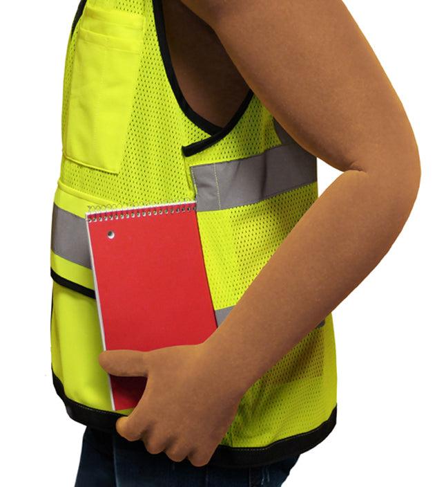 Multi-Pocket Safety Vest Hi-Vis Mesh Vest Surveyor