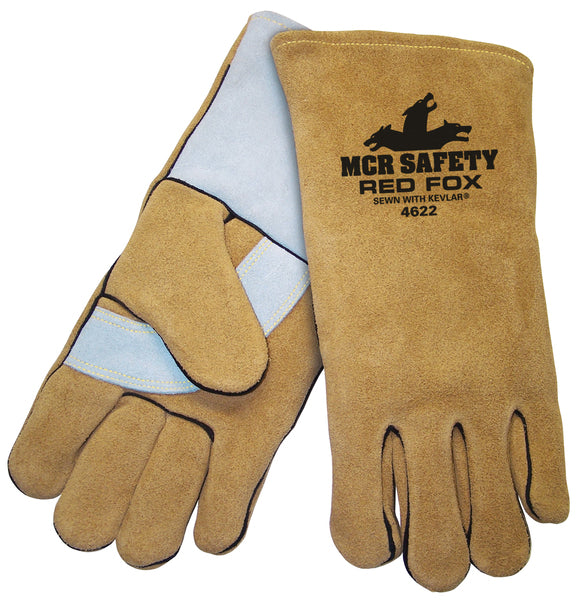 MCR Safety Red Fox Side Leather Welder w/Thumb Pad