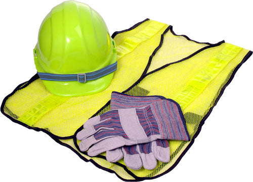 CERT Basic Pack 1: Safety Vest, Helmet, and Palm Gloves