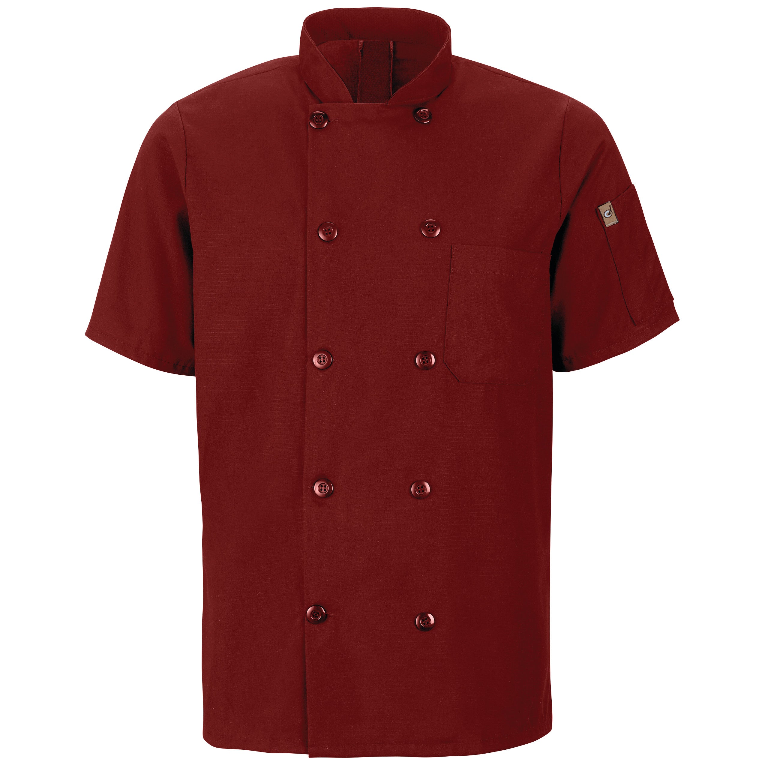 Red Kap Men's Short Sleeve Chef Coat with OilBlok + MIMIX