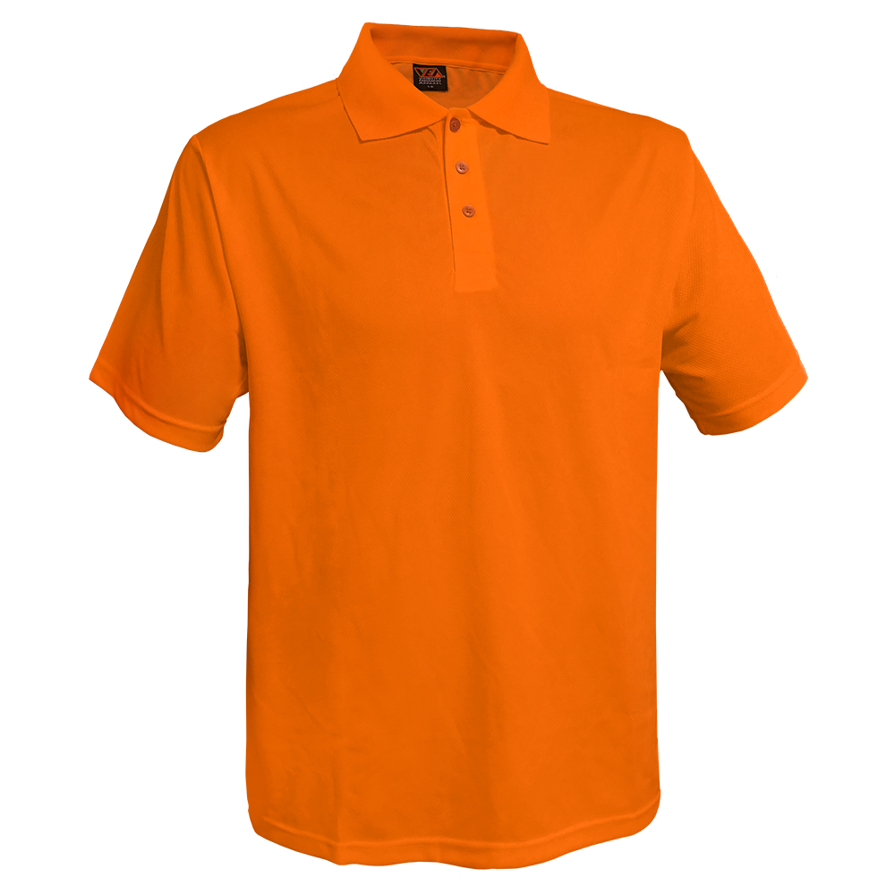 Reflective Apparel High Visibility Polo Shirt Orange Birdseye Non-ANSI
