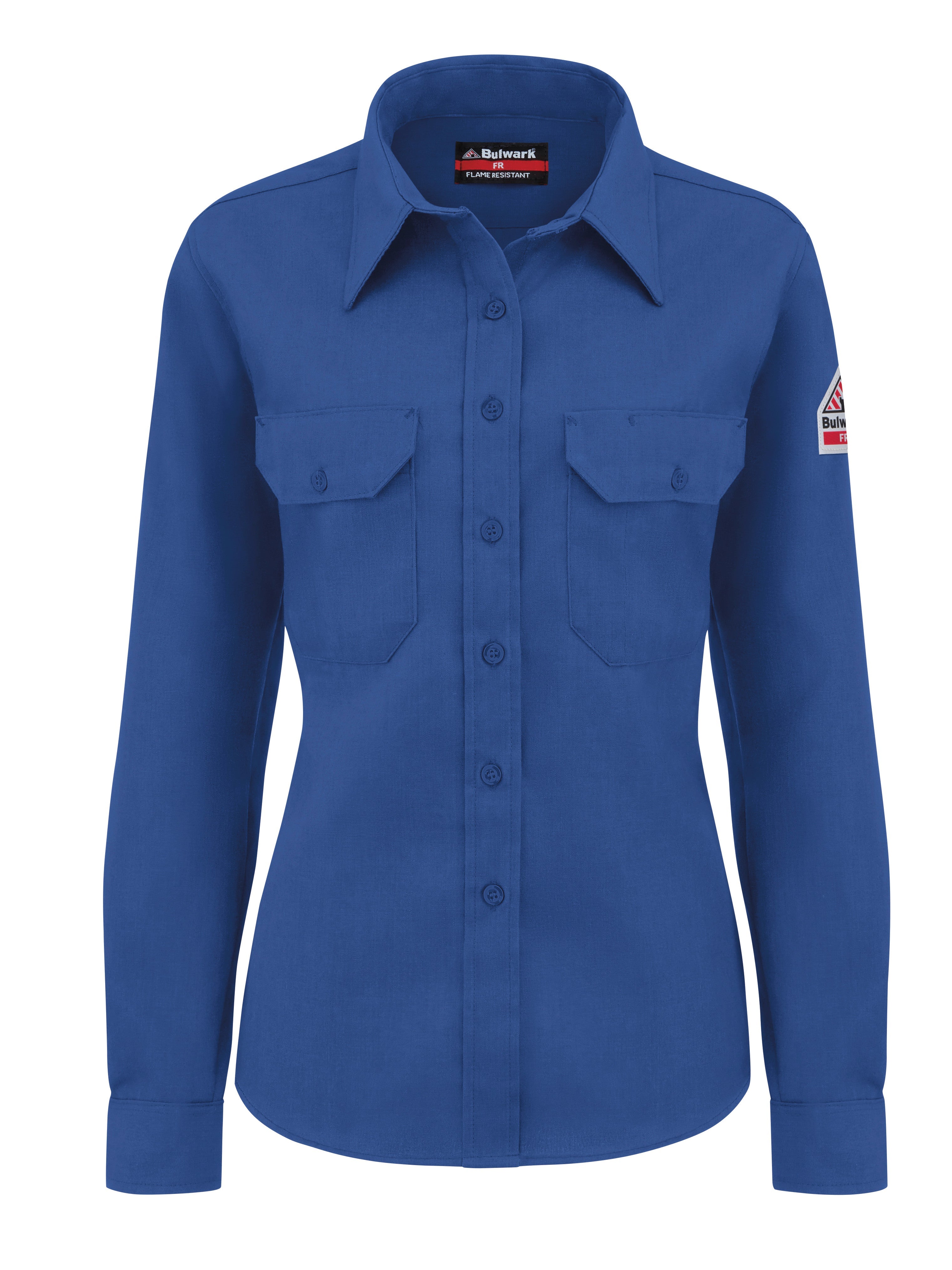 Shirt-LS Banded Collar SND3 - Royal Blue