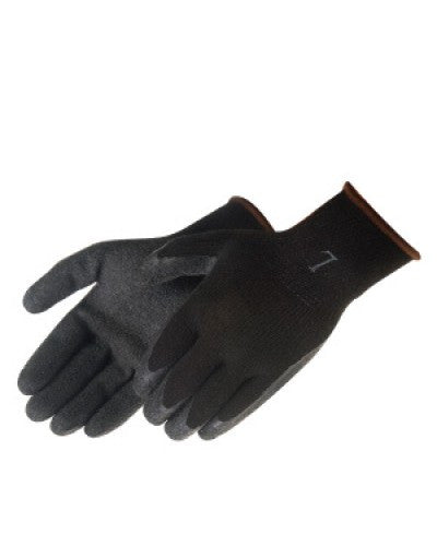 A-Grip Textured Black Latex Coated (Black) Gloves - Dozen