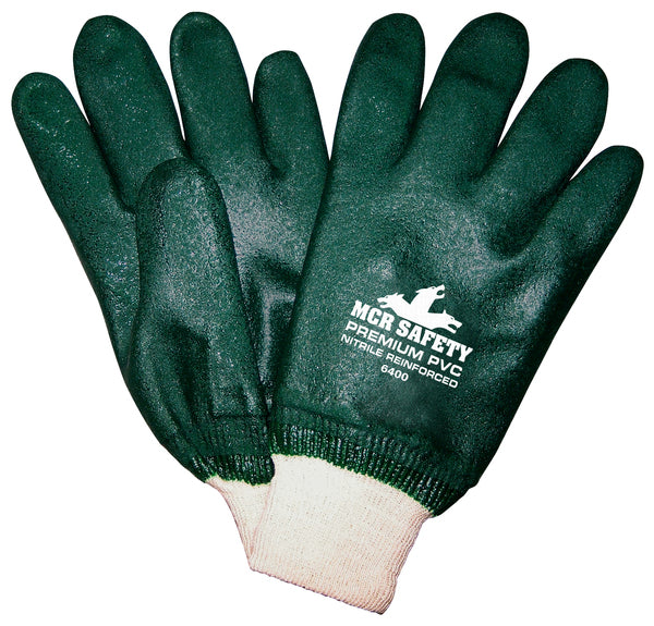 MCR Safety Green Sandy Pvc Knit Wrist Jersey
