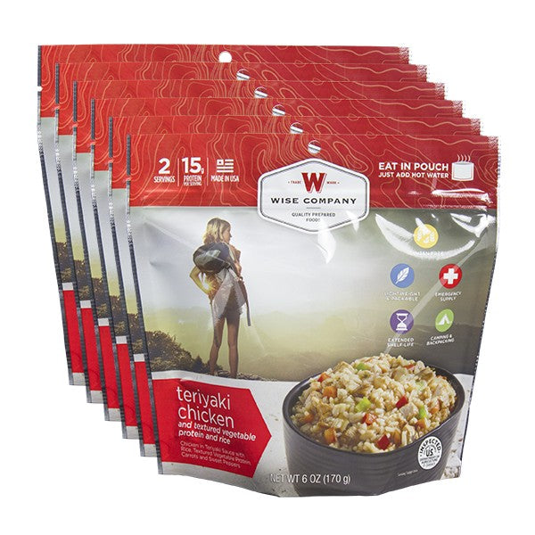 6ct Pack - Outdoor Teriyaki Chicken & Rice (2 Serving Pouch)