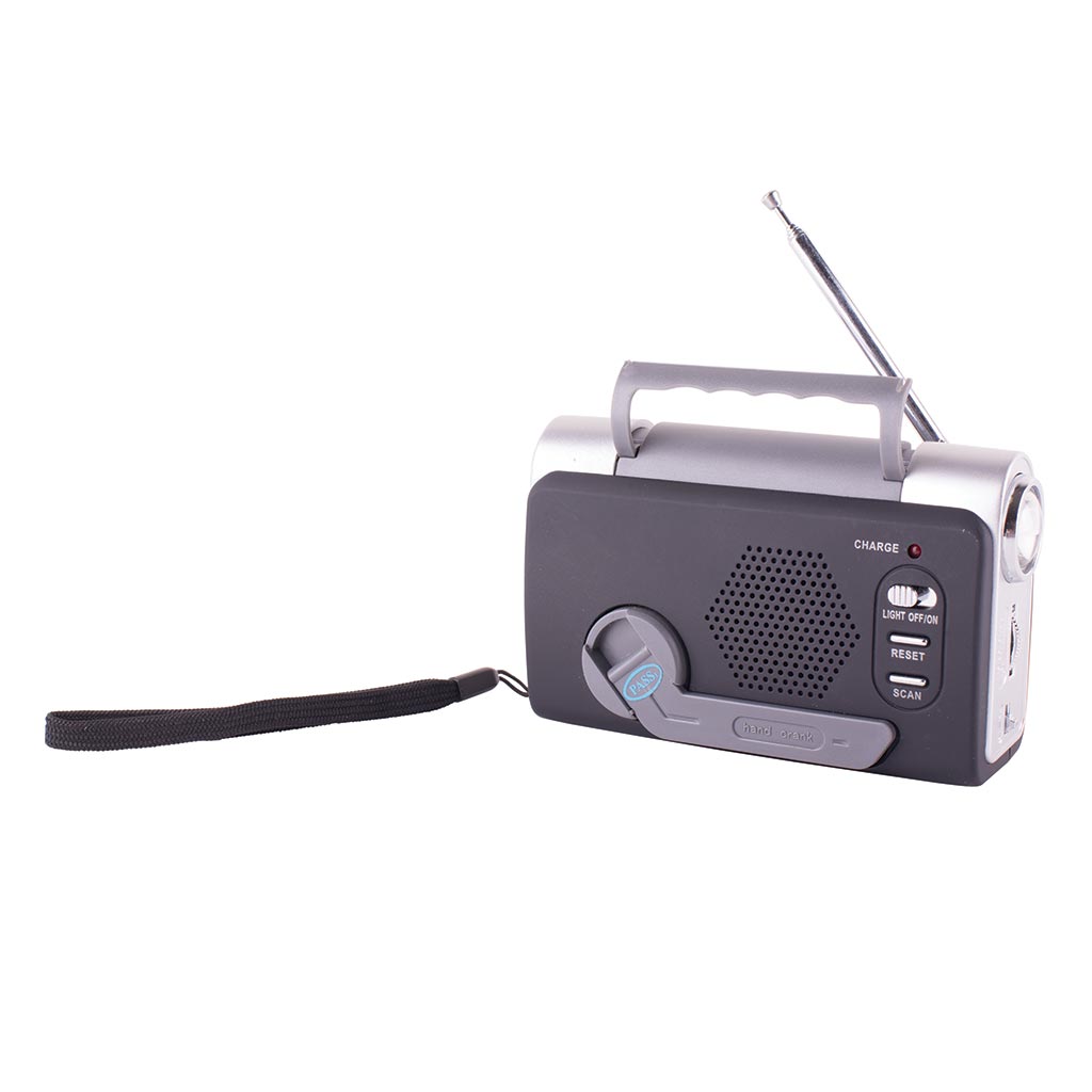 FM/Weather Band Dynamo Radio with LED Light and Siren