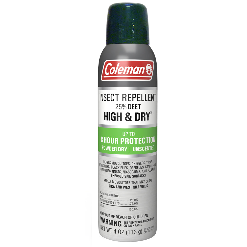 Coleman 25% HIGH & DRY Deet Insect Repellent - 4 oz. Aerosol