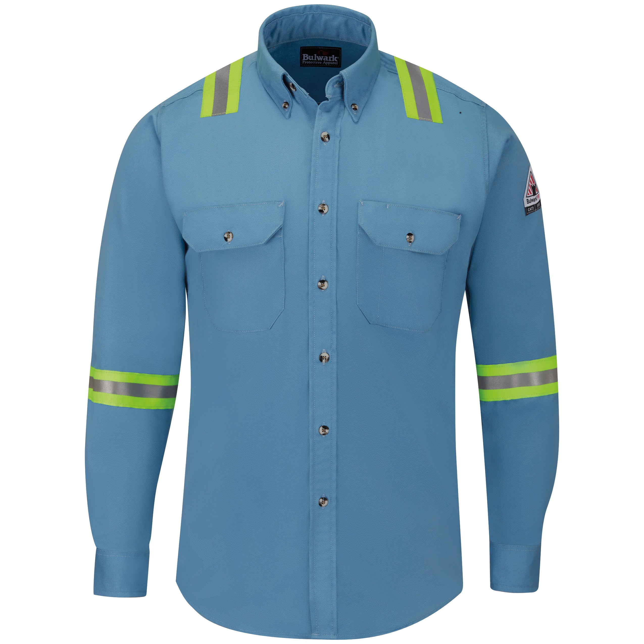 Shirt-LS Convertible Collar SLEV - Light Blue