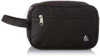 Everest Dual Compartment Toiletry Bag  - Black