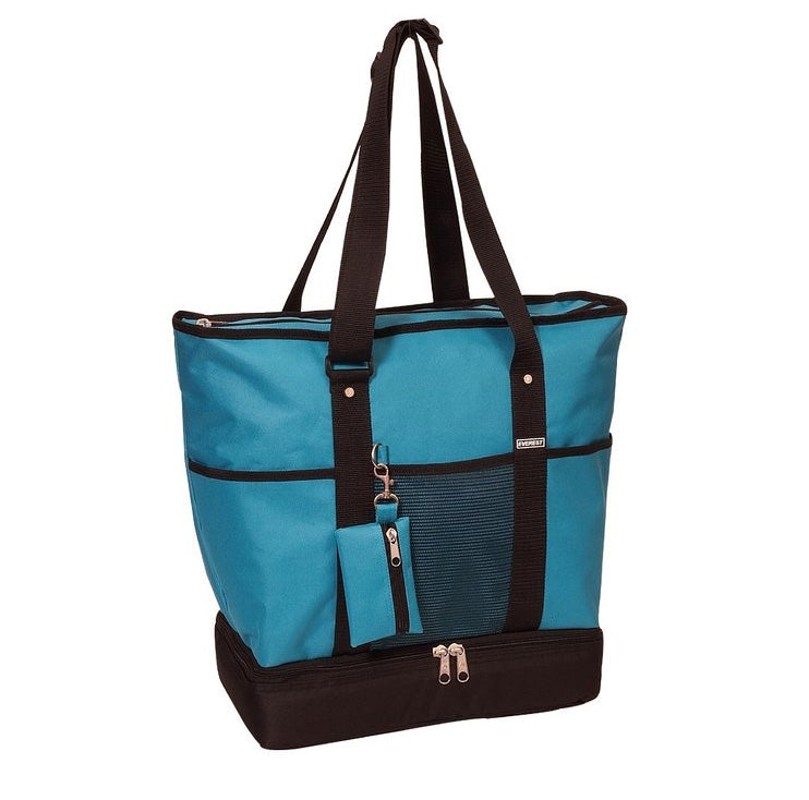 Everest Luggage Deluxe Shopping Tote - Turquoise/Black