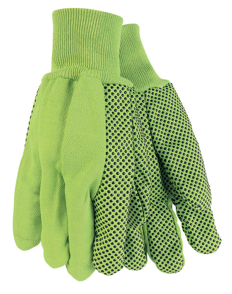 MCR Safety Green -Double Palm,  Dot,  Knit Wrist