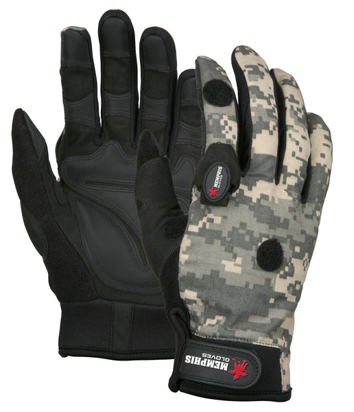 MCR Safety Multitask Black Palm Camo with Lights