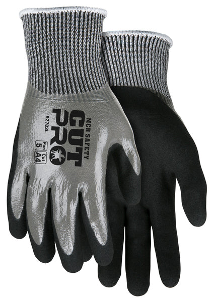 MCR Safety 13G Salt+Pep HPPE/Glass, Blk Nitrile
