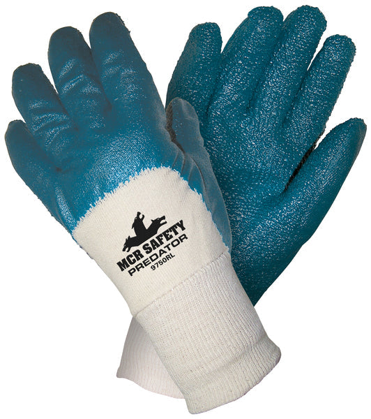 MCR Safety Predator, Palm Coated, Knit Wrist, Rough