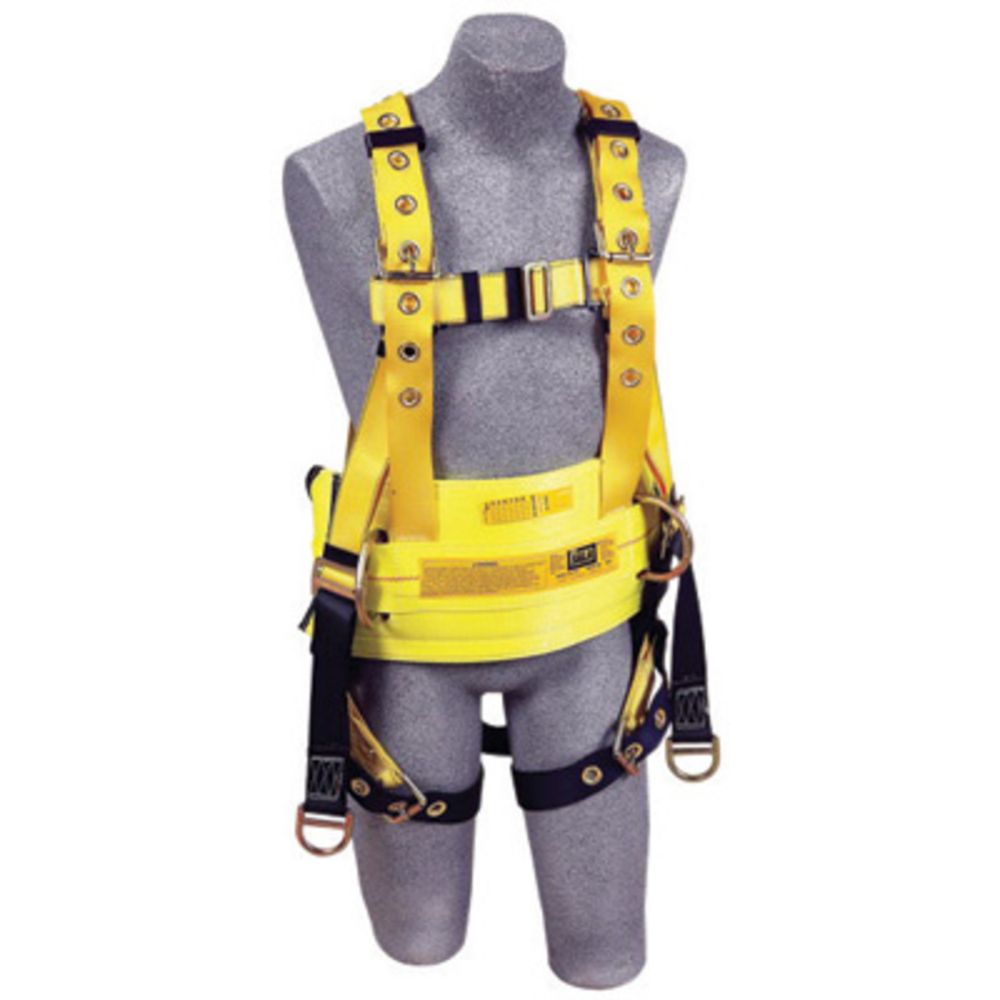 3M DBI-SALA Large Delta Derrick No-Tangle Full Body/Vest Style Harness With Back And Lifting D-Ring, Tongue Leg Strap Buckle And Connection For 1003222 Derrick Belt