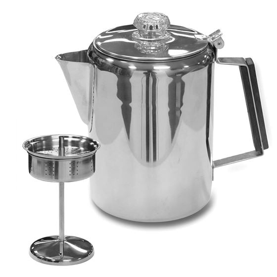 Stainless Steel Percolator Coffee Pot - 9 Cup