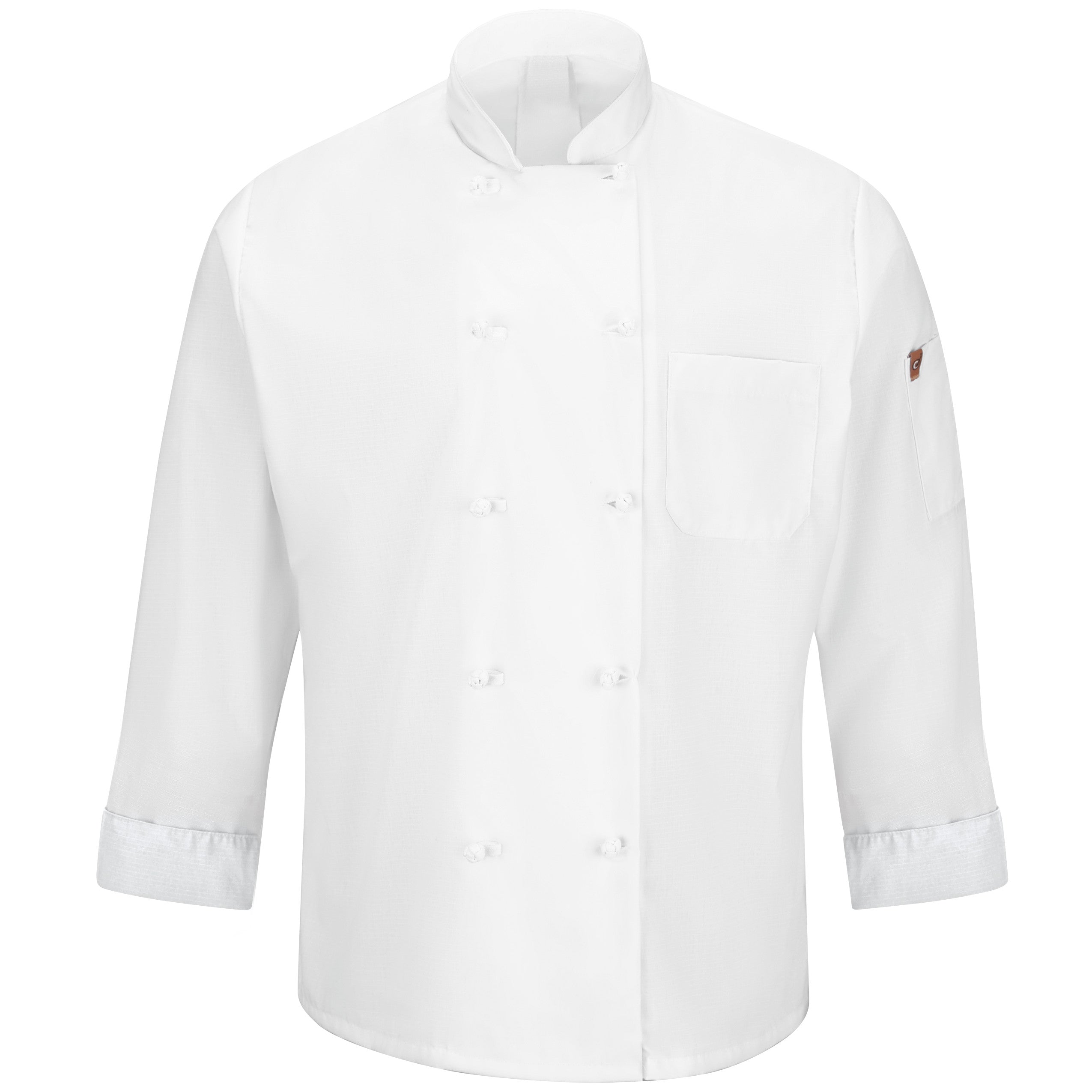 Red Kap Men's Ten Knot Button Chef Coat with OilBlok + MIMIX
