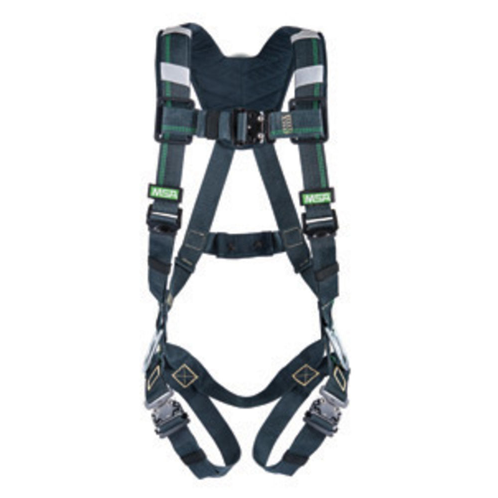 MSA Super X-Large EVOTECH Arc Flash Full-Body Harness With Back Steel D-Ring, Quick-Connect Leg Straps And Shoulder Padding