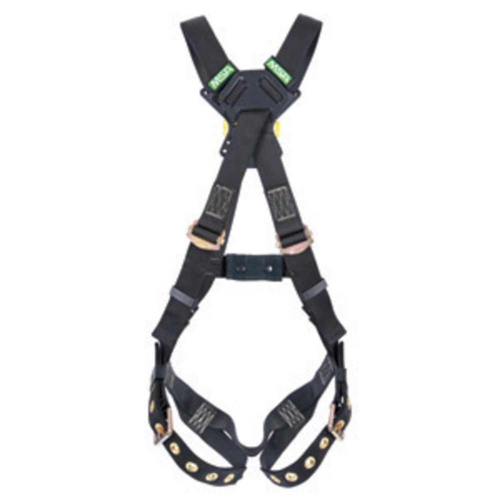 MSA Super X-Large Workman Arc Flash Cross Over Harness With Back Web Loop And Qwik-Fit Leg Straps