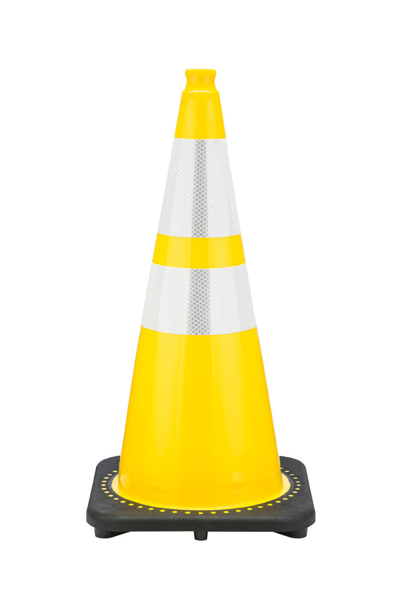 JBC™ 28" Yellow PVC Revolution Series Traffic Cone