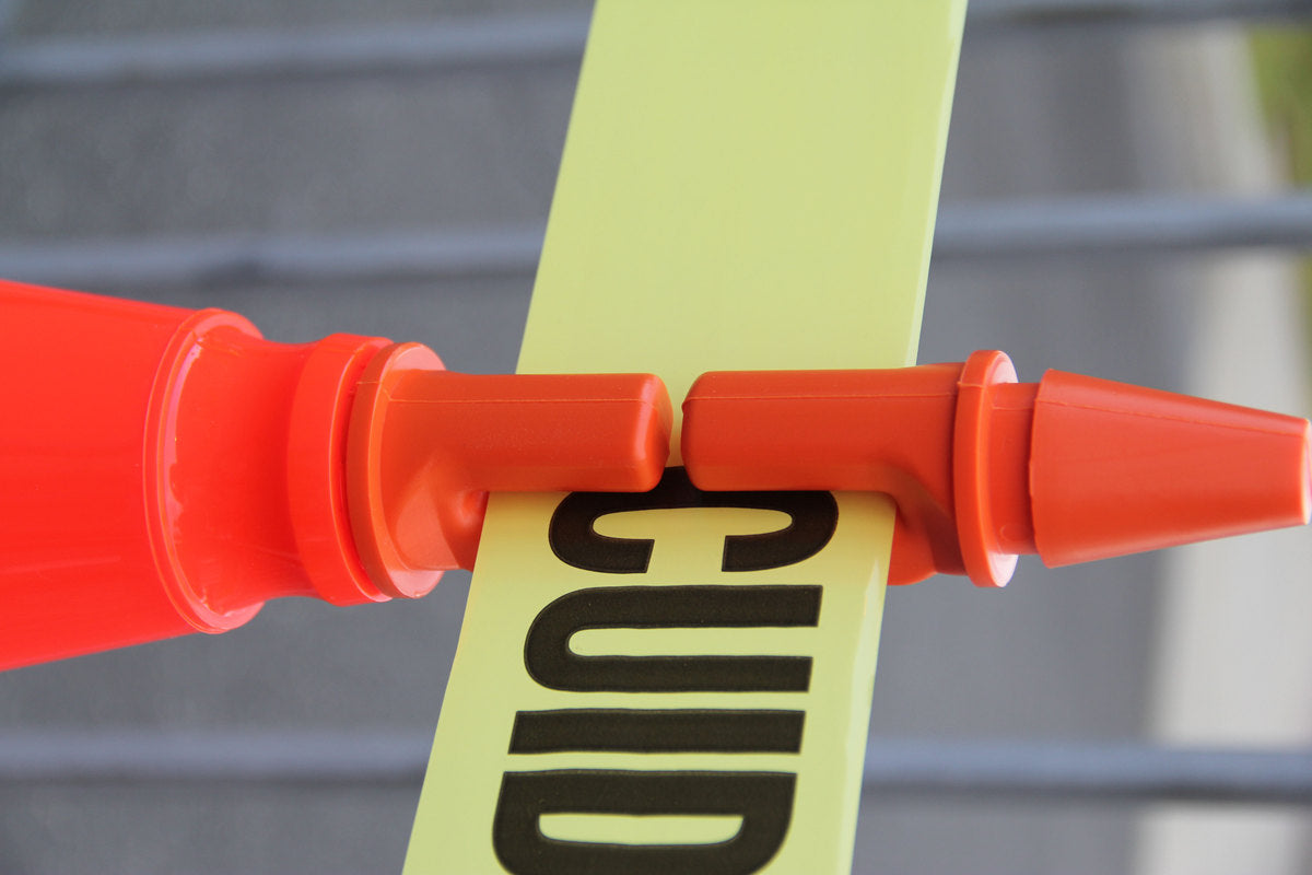 JBC™ 8.1" X 1.946" X 1.625" Orange PVC T-Cap Caution Tape Holder