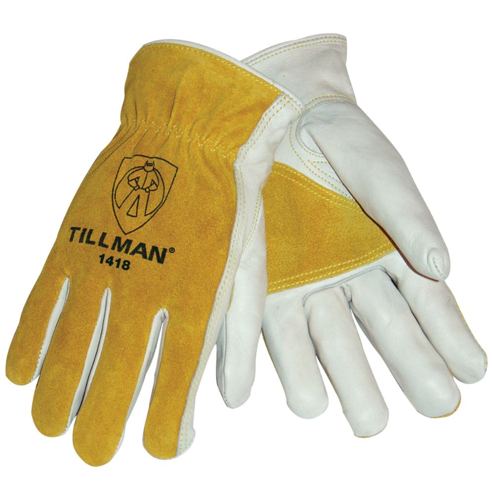 Tillman Pearl And Bourbon Split Grain/Top Grain Cowhide Leather Unlined Drivers Gloves