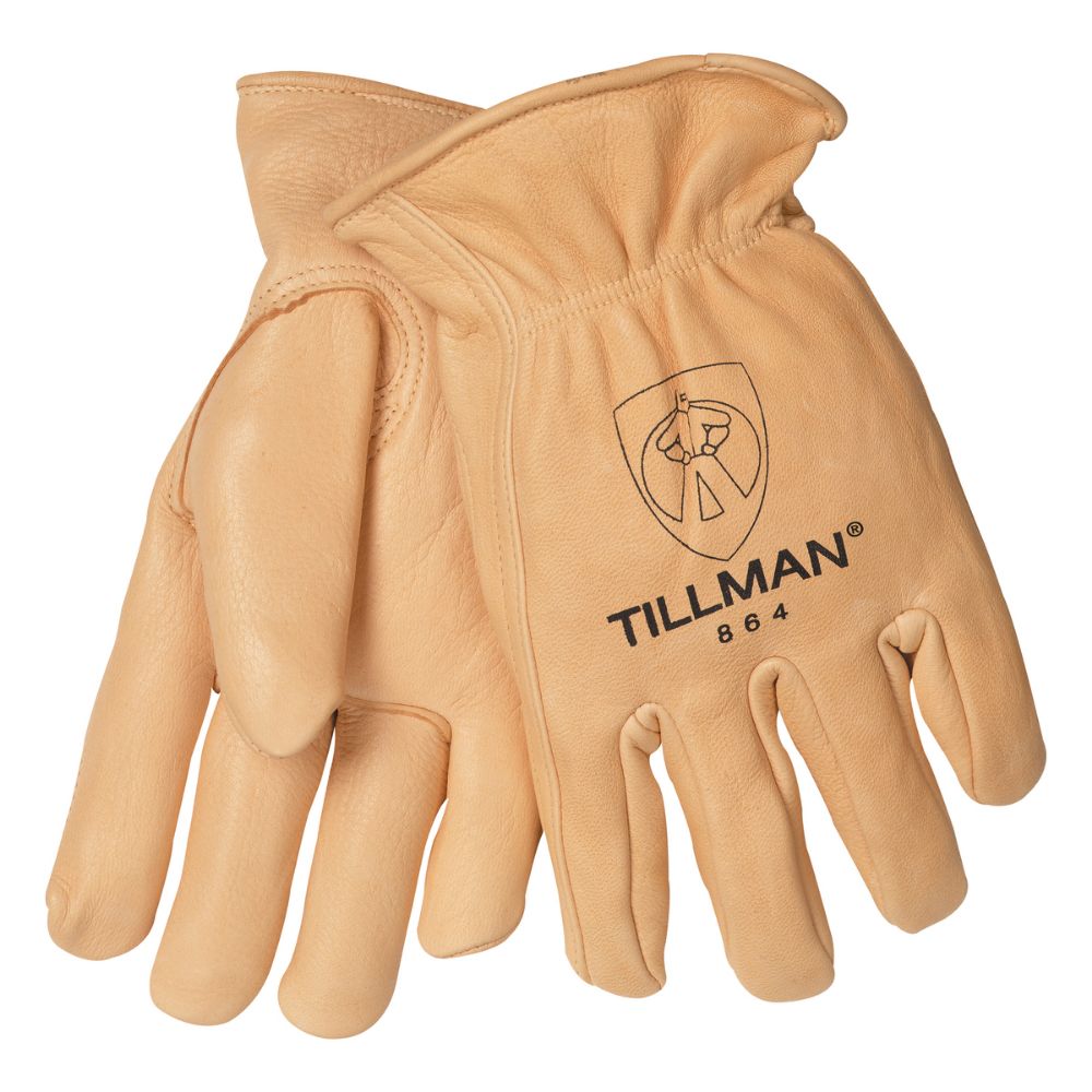 Tillman Tan Top Grain Deerskin Leather Unlined Drivers Gloves