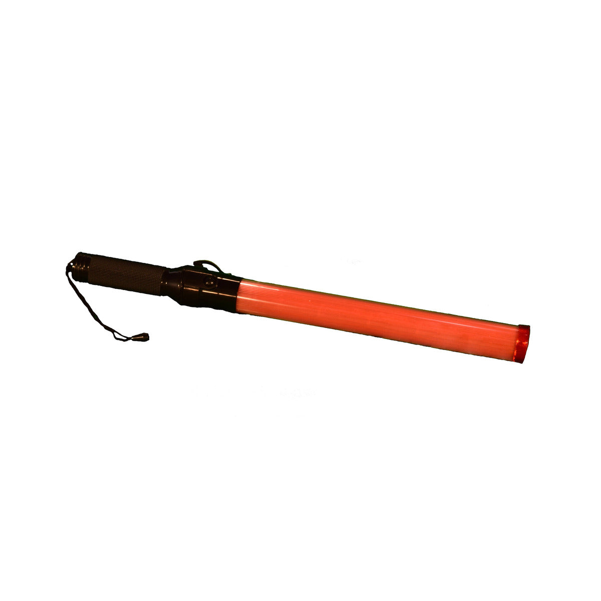 Cortina Safety Products 12" Red/Black Plastic Pulsating LED Traffic Safety Baton With Belt Clip