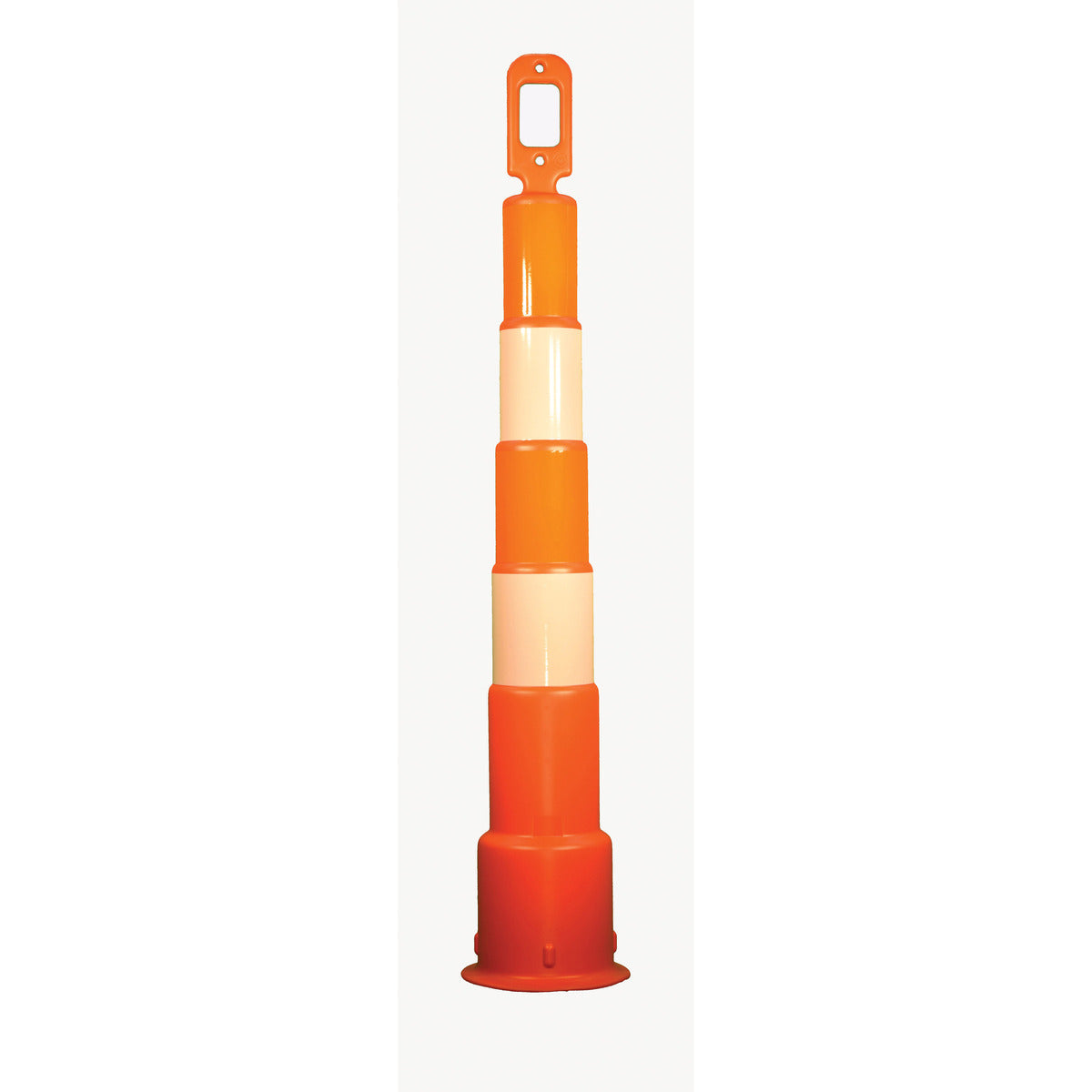 Cortina Safety Products 49" Orange/White Polyethylene Channelizer