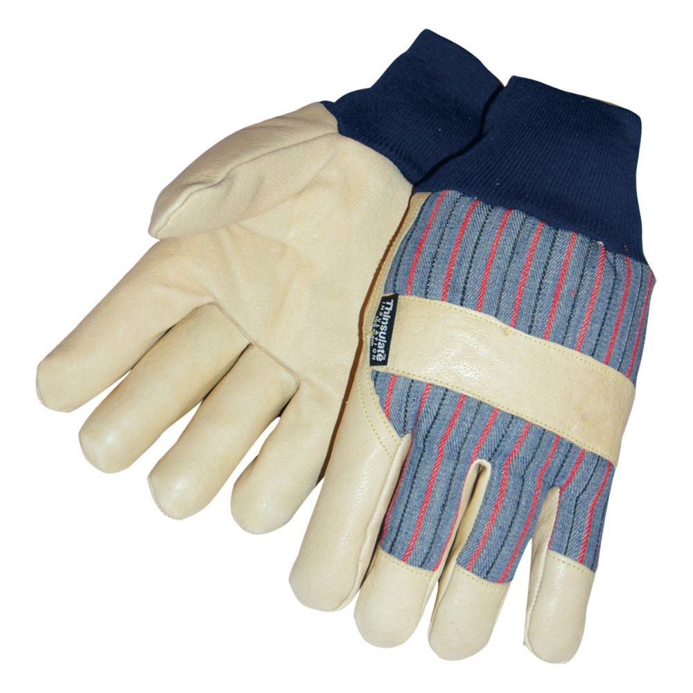 Tillman Pearl And Blue Pigskin Thinsulate Lined Cold Weather Gloves